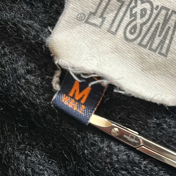 Vtg Wild and Lethal Trash Kiss the Future Black Sweater Turtle Neck Mohair M - Picture 14 of 16